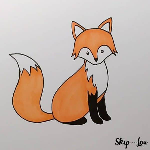 A Picture Of A Fox Drawing