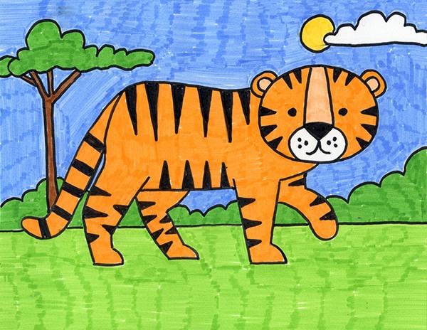 Drawing Bengal Tiger