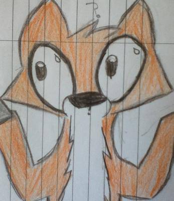 Drawing Of A Cute Fox