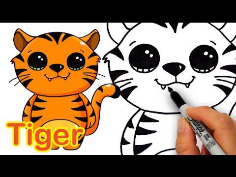 Easy Cartoon Tiger