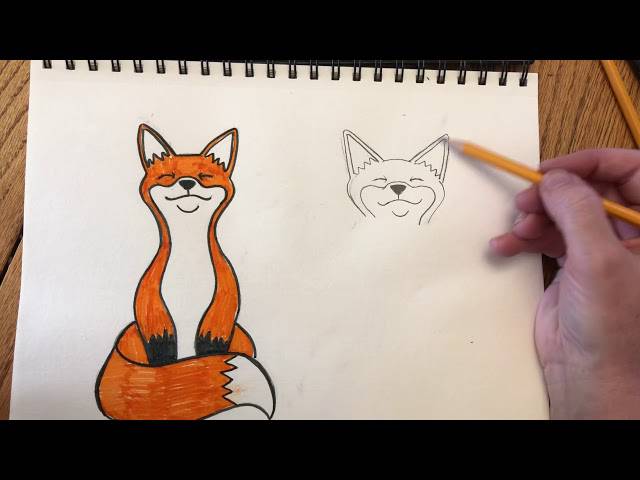 Simple Fox Line Drawing
